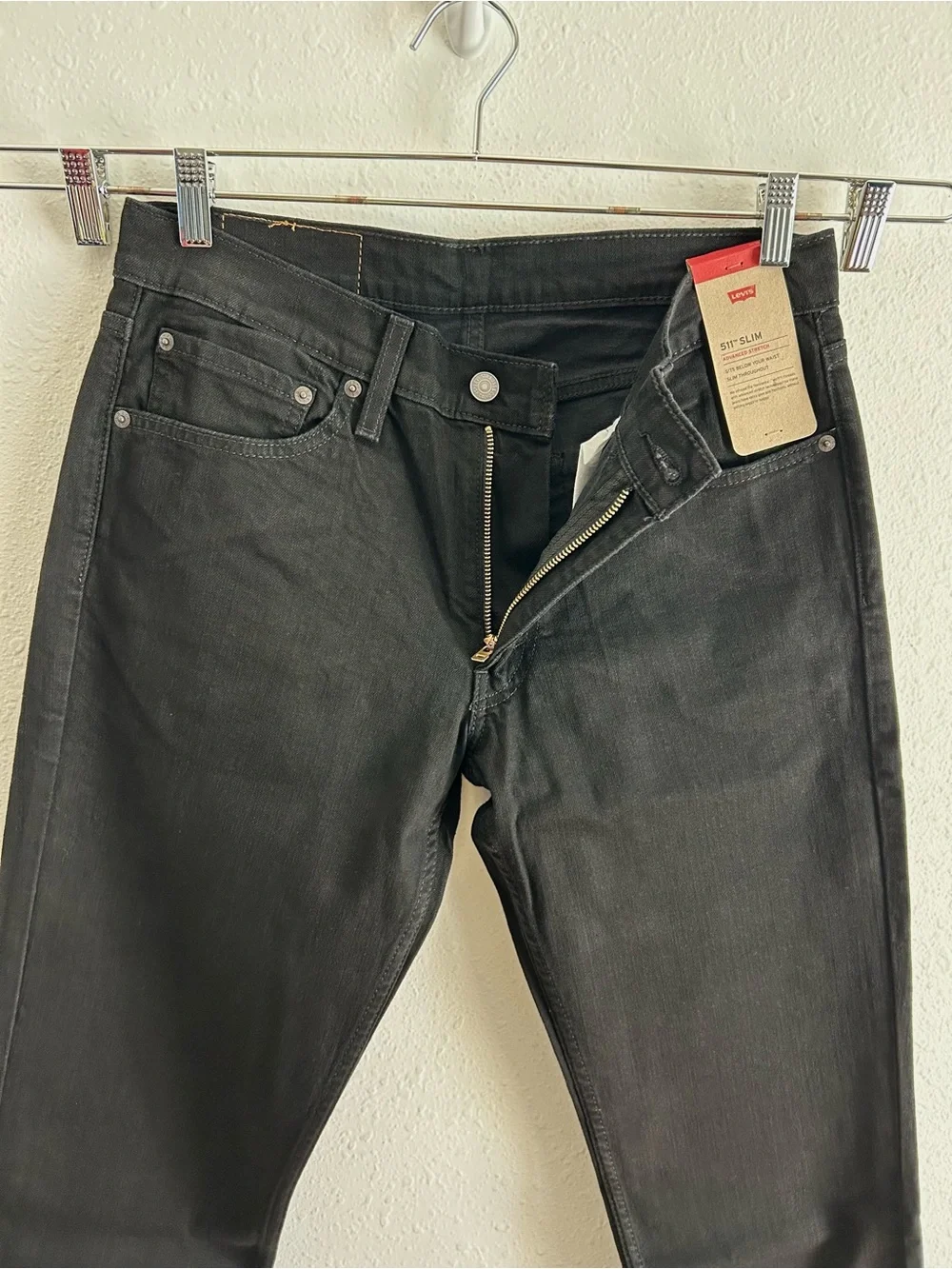 Levi's 511 Slim Jeans Men's Size 32x32 Black Denim Stretch Classic